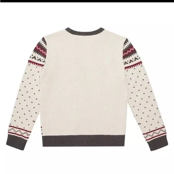 Lands' End Men’s Family Holiday pull over Sweater - Picture 4 of 5